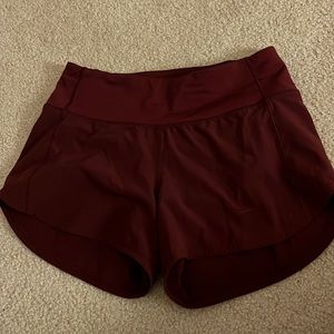 Lululemon shorts! Dark red!